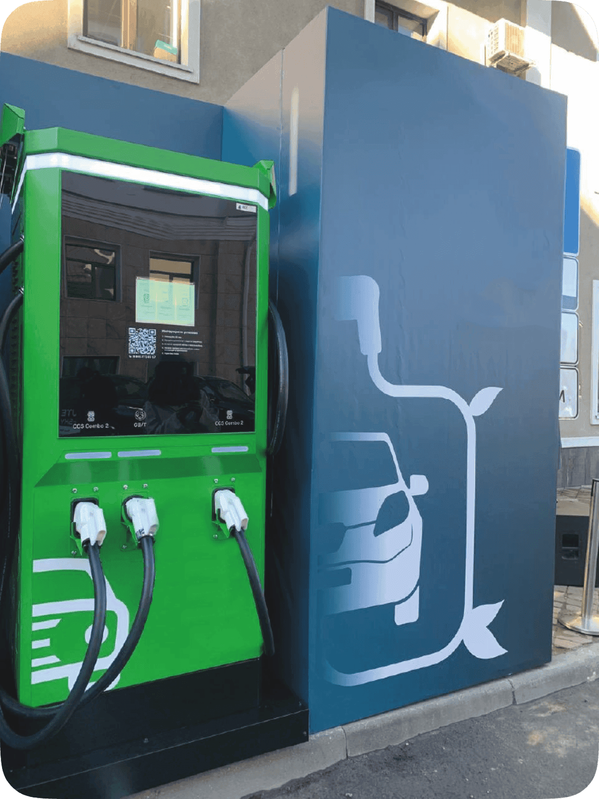 Unitify EV charging station installed at a residential building