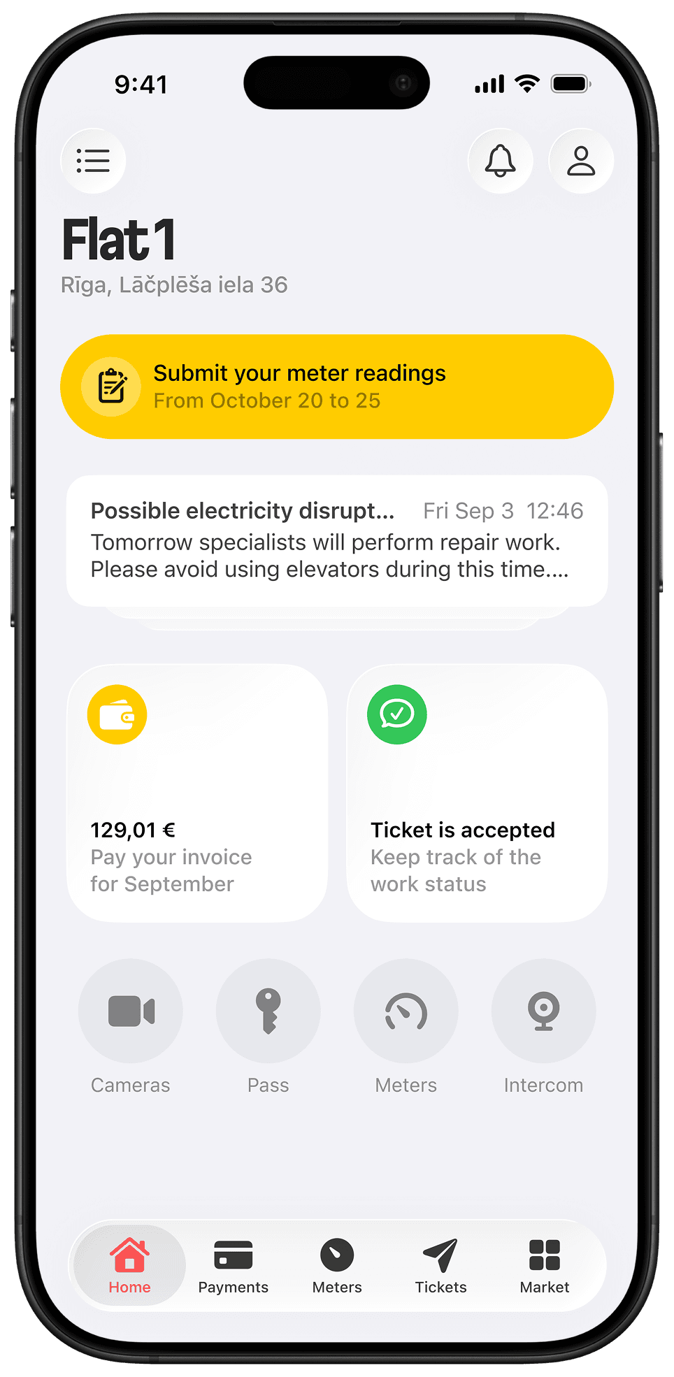 Unitify resident app: bills, requests and door keys on the phone